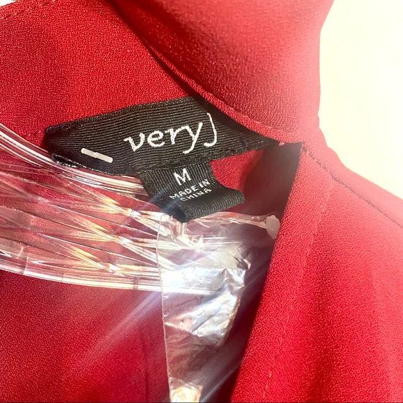 Crimson skater dress w/choker & v-neck, Gorgeous! Sz M - Picture 12 of 16